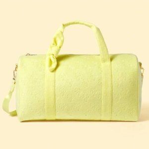 Stoney Clover Lane x Target Terry Cloth Embossed Palm Trees Yellow Duffle Bag